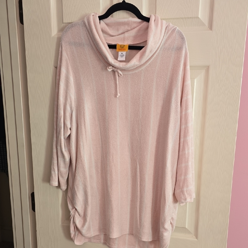 Ruby‎ Rd. Light Pink Hooded Sweatshirt